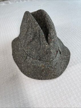 Vintage Stetson wool tweed bucket hat gray with colored flecks througout